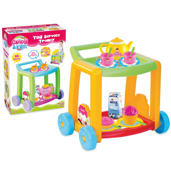 Dede Oyuncak Candy Çay Servis Arabası 14 Parça 03354