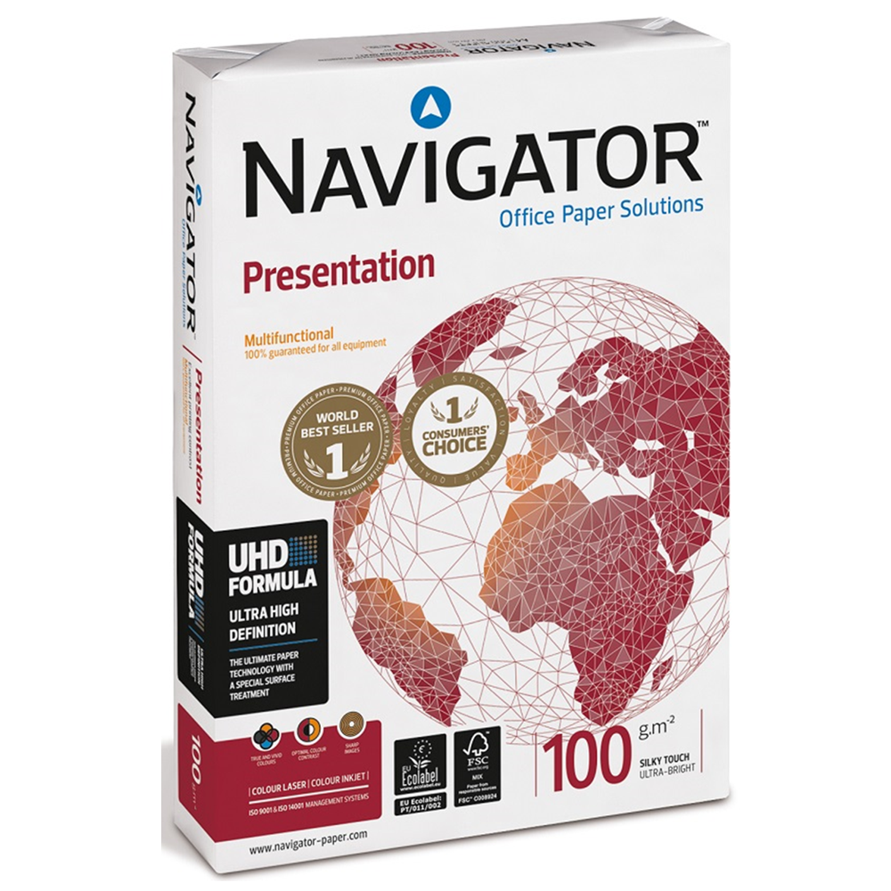 Navigator Gramajlı Kağıt Presentation 500 LÜ A4 100 GR Beyaz