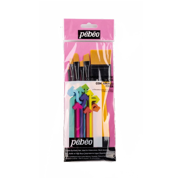 Pebeo Fırça Seti Düz Kesik-Angular-Zemin 6 LI SET-8