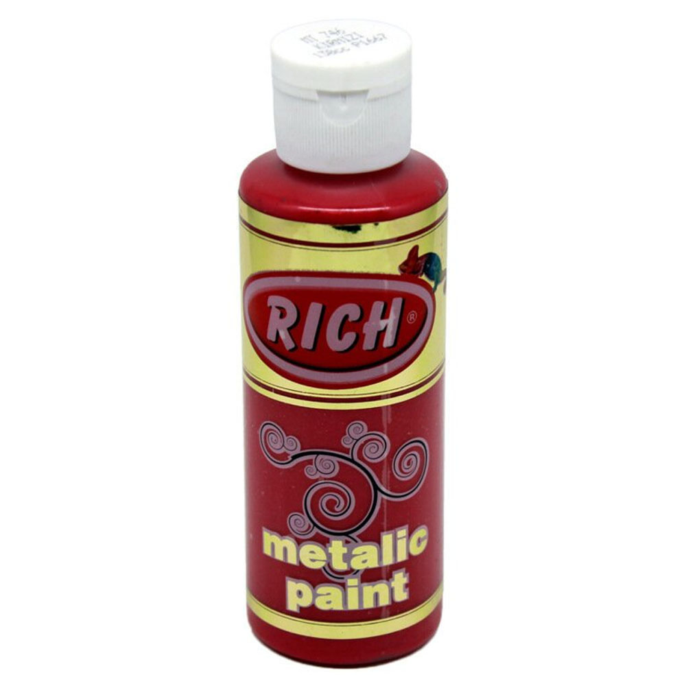 Rich Akrilik Boya Metalik 120 CC Kırmızı 0746