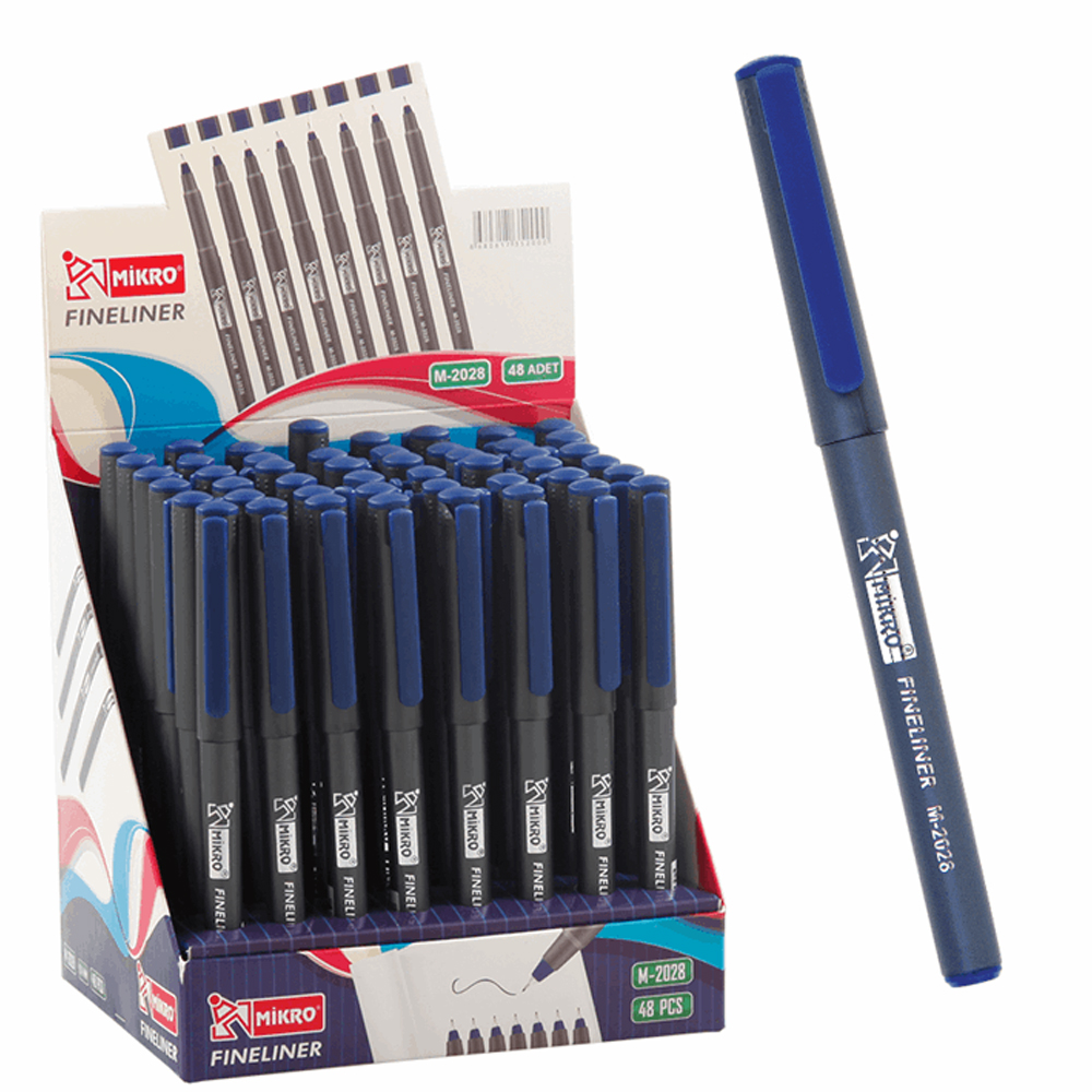 Mikro Fineliner Standlı Kalem Mavi M 2028-48