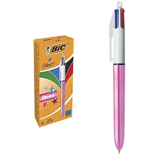 Bic Tükenmez Kalem Shıne 4 Colours Pembe Gövde 12 Lİ 951352