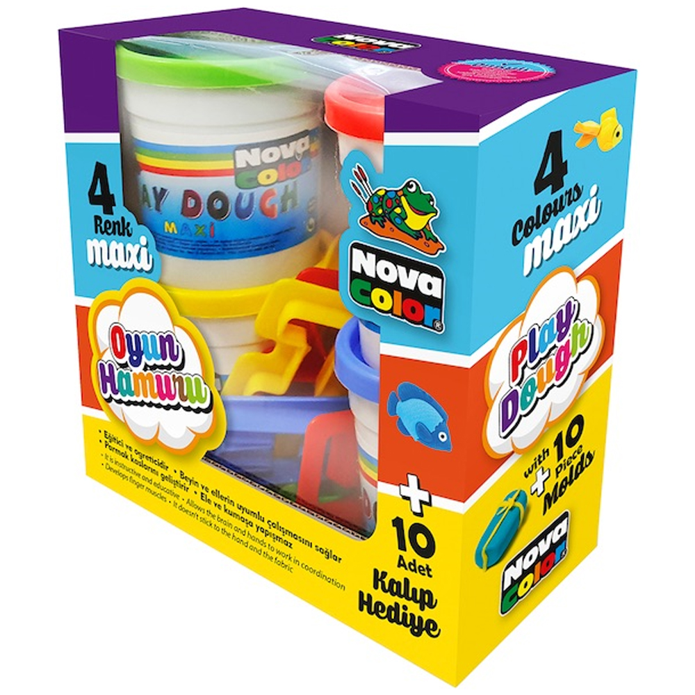 Nova Color Oyun Hamuru Maxi Oyuncaklı 130 GR 4 Renk NC-4155