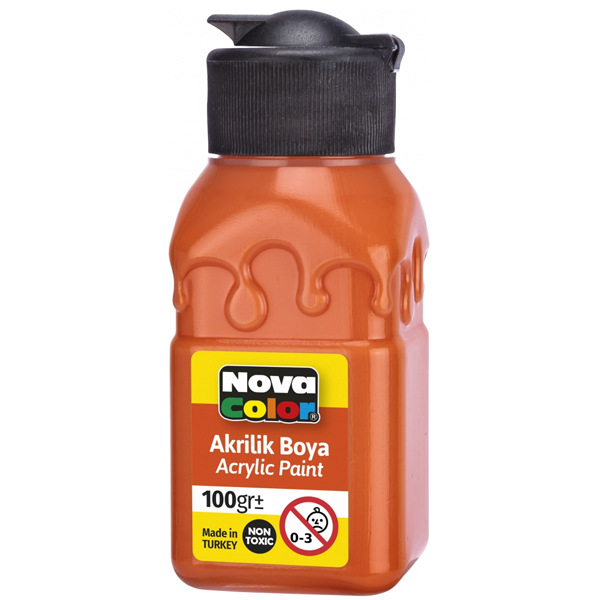 Nova Color Akrilik Boya Şişe 100 CC Turuncu Nc-2017
