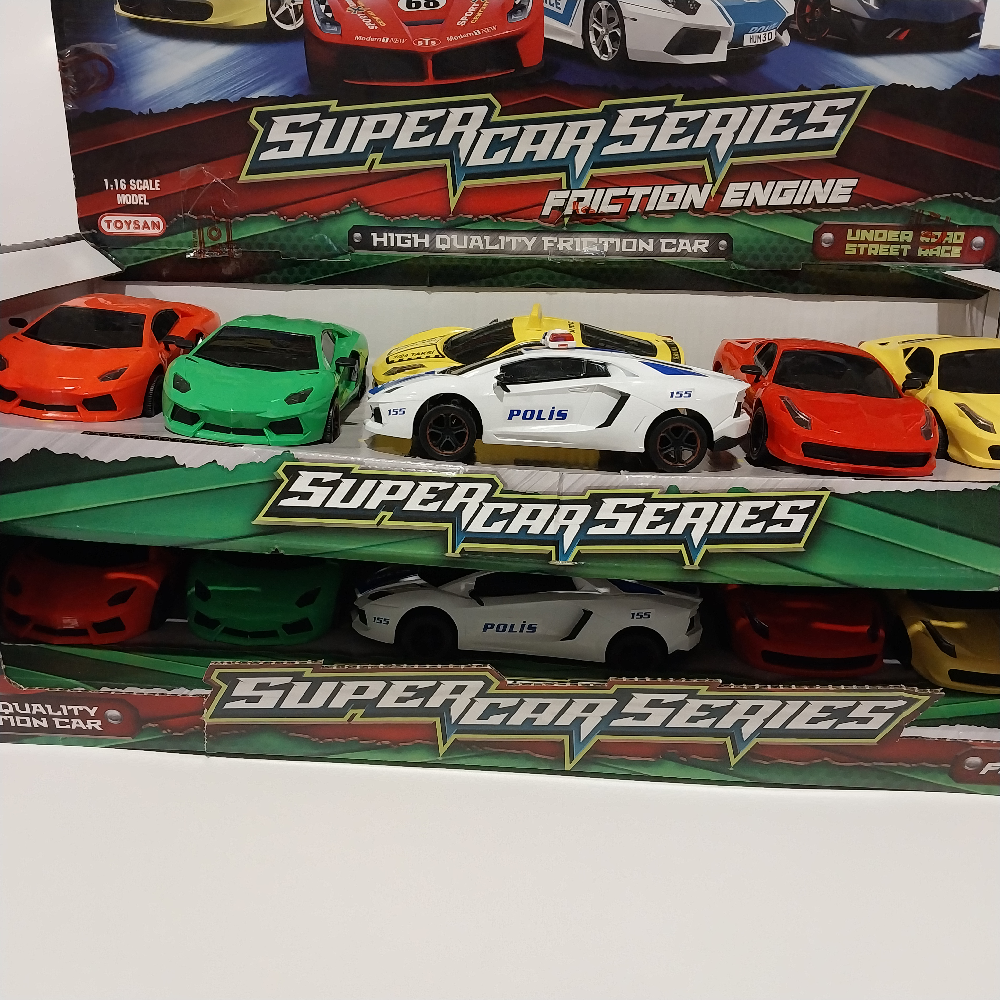 Toysan Oyuncak Sürtmeli Araba 1:16 Standı Lam-Fer