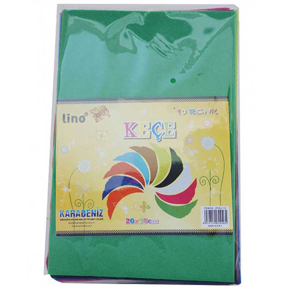 Lino Keçe 20x30 10 Renk 2718J                                                          