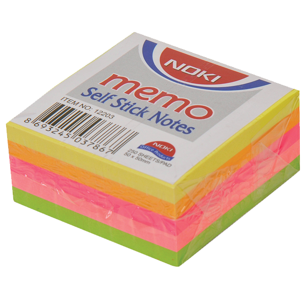 Noki Yapışkanlı Not Kağıdı 50x50 Pastel Küp Bl No:12203