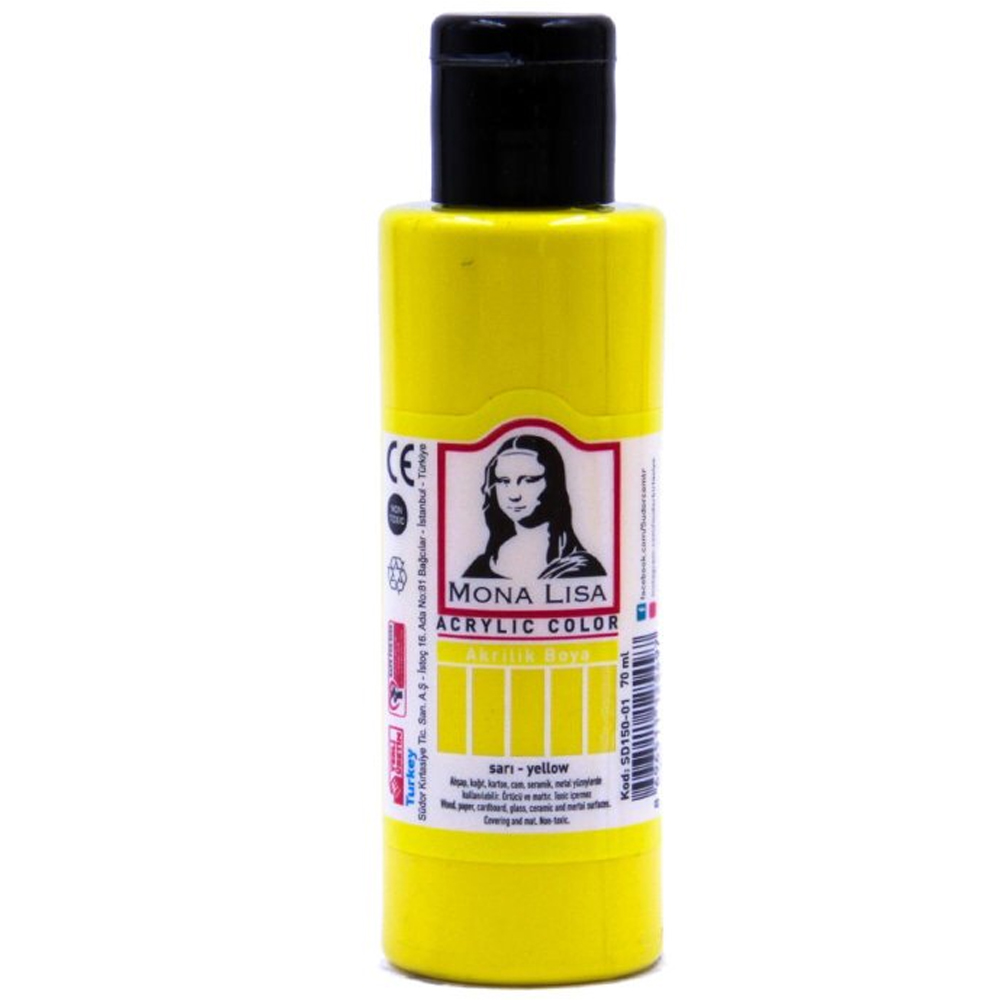 Mona Lisa Akrilik Boya 70 ML Limon Sarı SD150-01