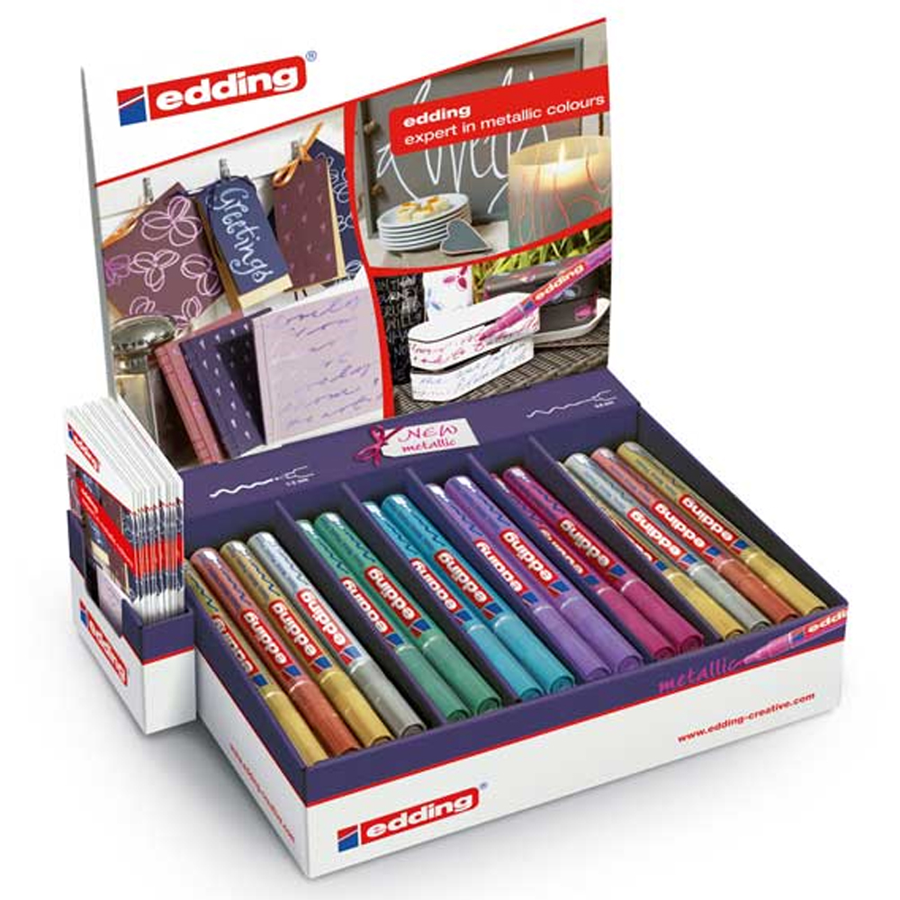 Edding Markör Dekor Boya Yuvarlak Uçlu 1-2 MM Karışık Renk ( 44 Lü Set ) ED751D4499