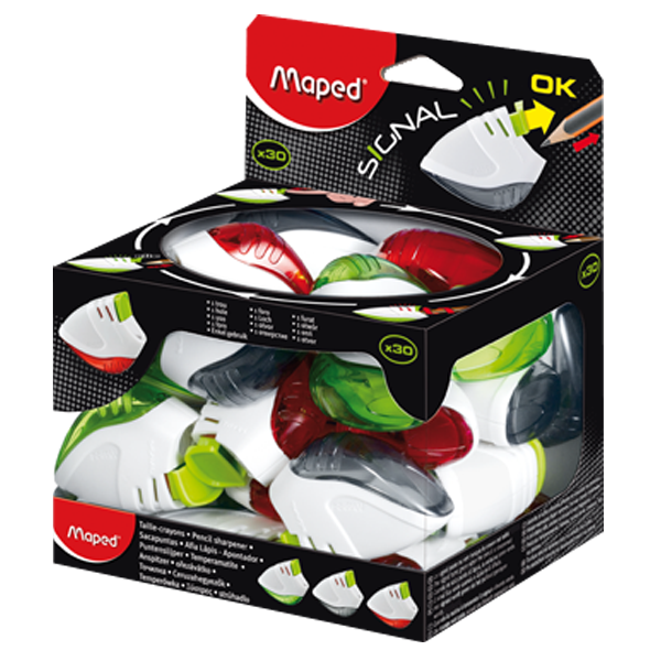 Maped Kalemtıraş Signal Plastik Tekli Hazneli 30 LU 040511