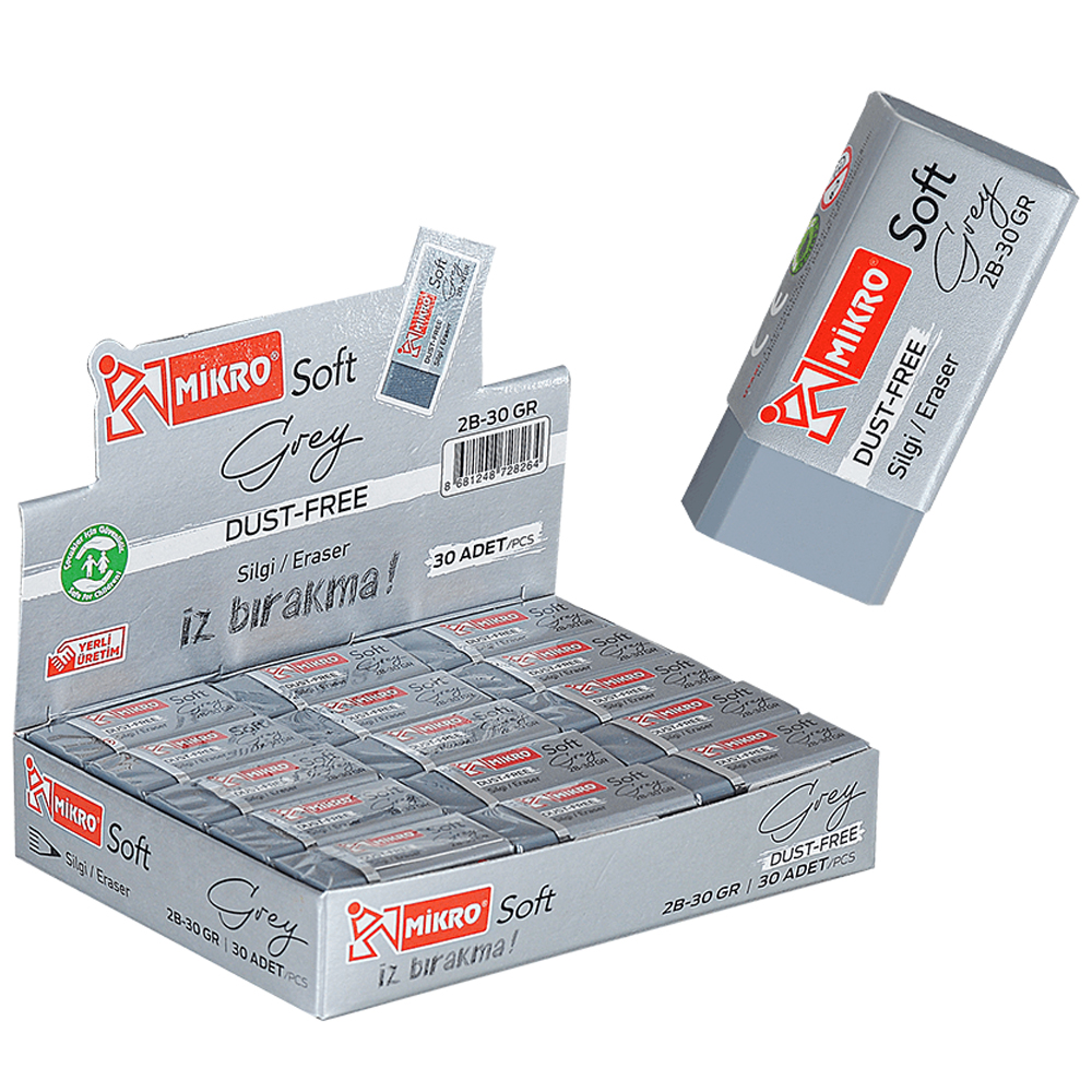 Mikro Silgi Gri 2B-30GR 