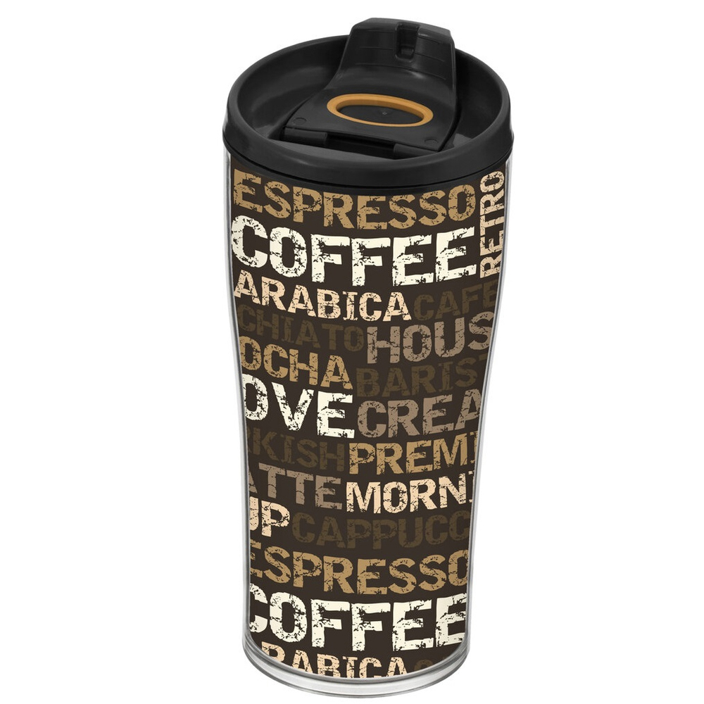 Herevin Desenli Konik Kahve Bardağı-Yazılı Coffee 440 Cc 161483-011