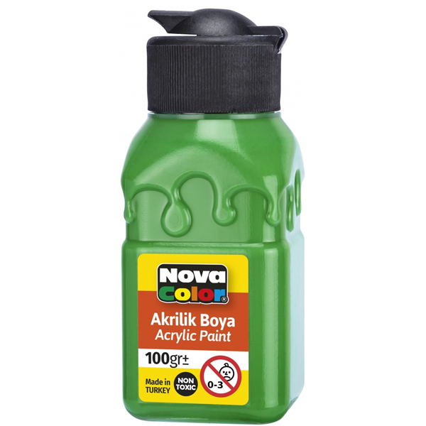 Nova Color Akrilik Boya Şişe 100 CC Yeşil NC-2013