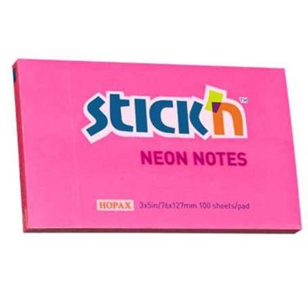 Hopax Stıckn Yapışkanlı Not Kağıdı 76x127 Neon  HE21169