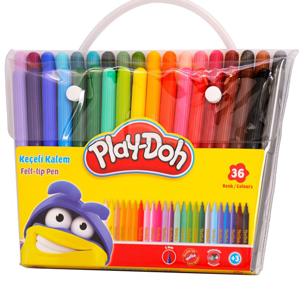 Play-Doh Keçeli Kalem Pvc 2 MM 36 Renk PLAY-KE013