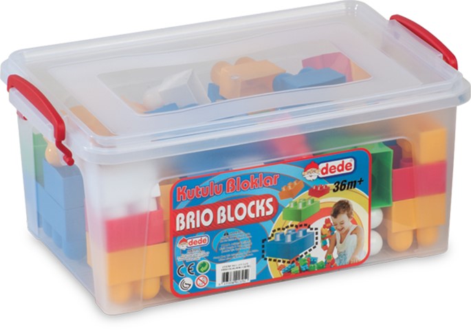 Dede Oyuncak Kutulu Bloklar No:1 58 Parça 01325