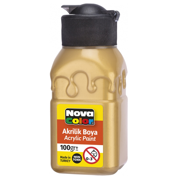 Nova Color Akrilik Boya Şişe 100 CC Altın Nc-2035