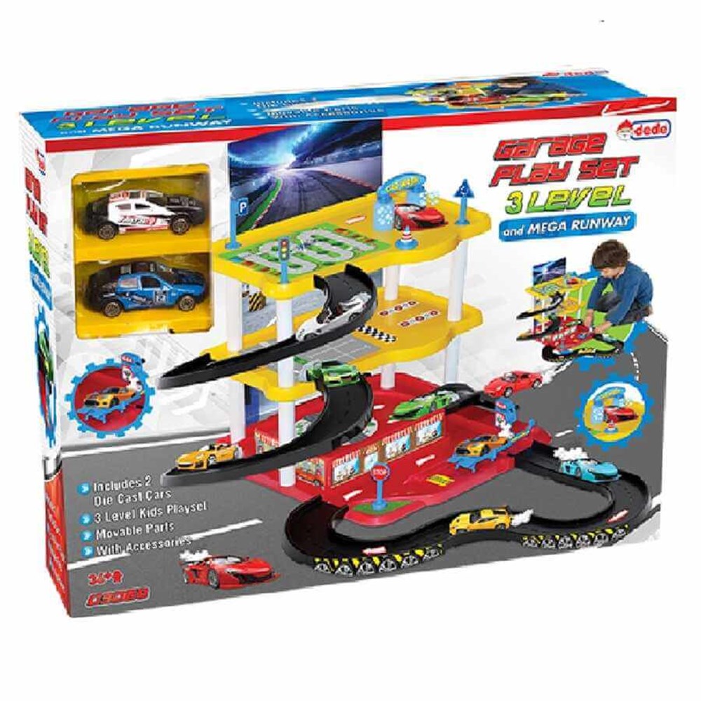 Dede Oyuncak Üç Katlı Garaj Oyun Seti 03068