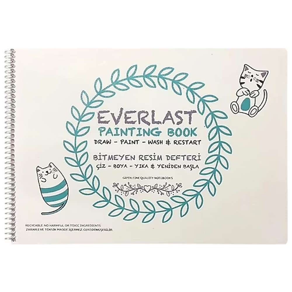 Gıpta Resim Defteri Bitmeyen Everlast Plastik Kapak Spiralli 25x35 4 YP 