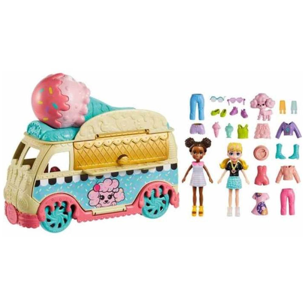 Polly Pocket Minik Lezzetler Dondurma Arabası: Polly ve Shani HHX77