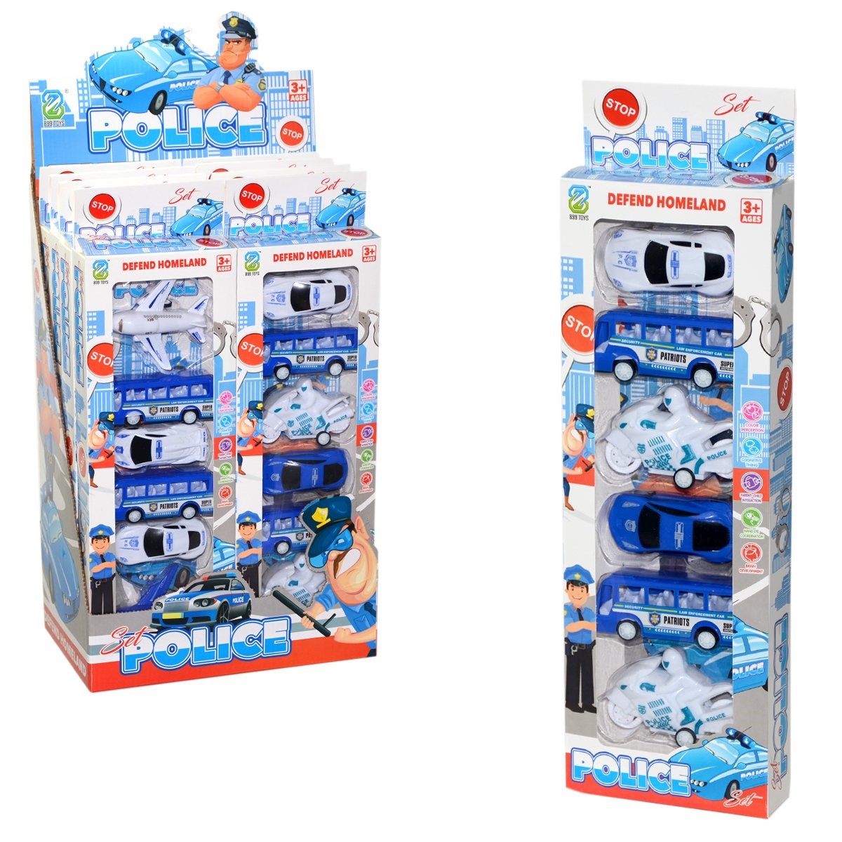 Canem Oyuncak Çekbırak Polis Seti 6 lı Çekbırak  Dsp. 899-69G