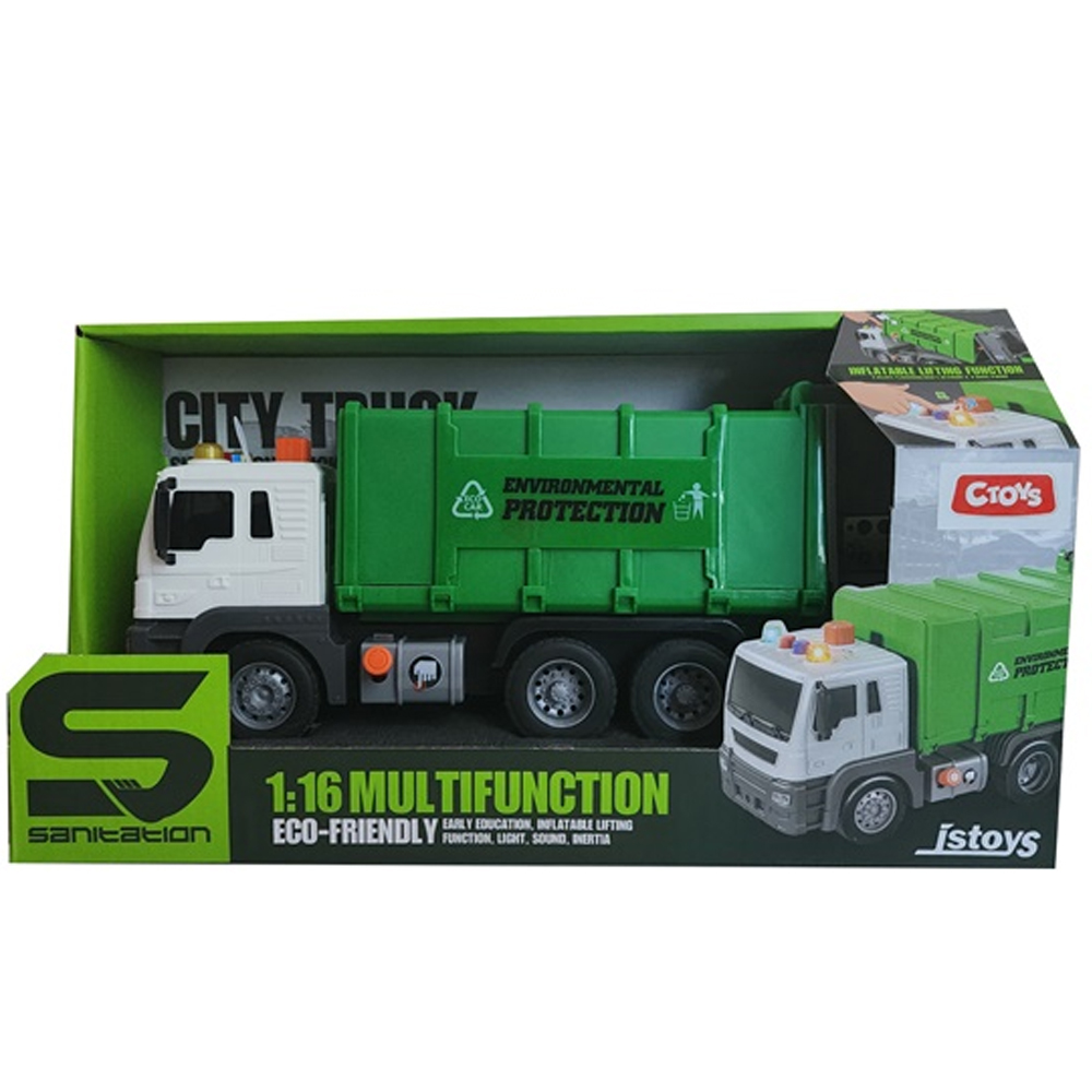 Ctoy Oyuncak Işıklı Sesli 1:16 Çöp Kamyonu 