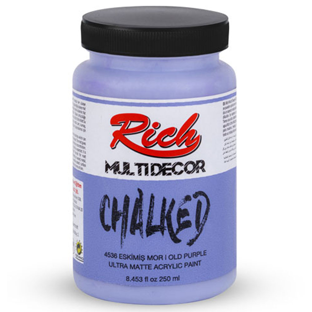 Rich Akrilik Boya Multi Decor Chalked 250 CC Eskimiş Mor 4536