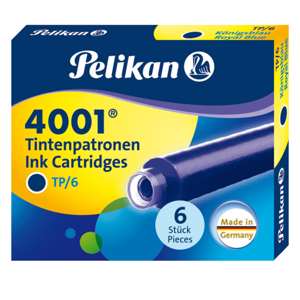 Pelikan Dolma Kalem Kartuşu Küçük Royal Mavi 6 Lı 4001 