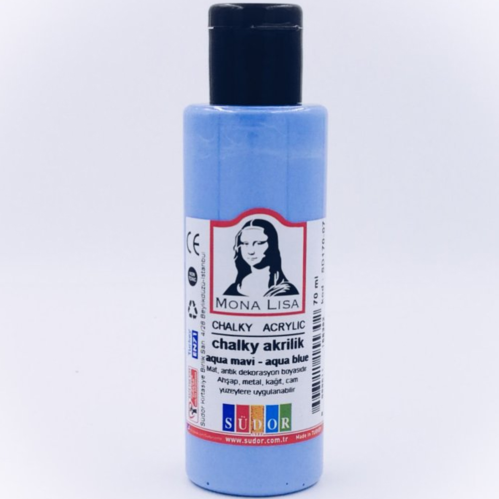 Mona Lisa Akrilik Boya Chalky 70 ML Aqua Mavi SD170-07