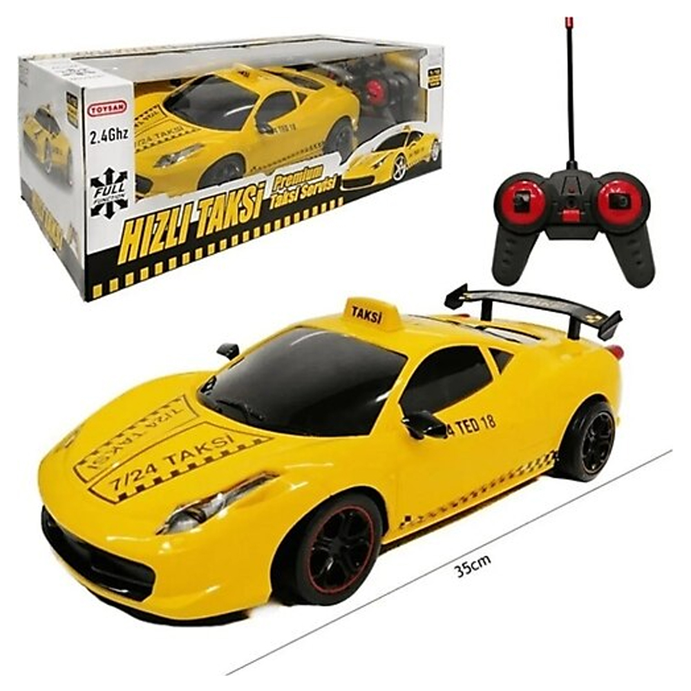 Toysan Oyuncak Uzaktan Kumandalı Şarjlı Süper Taksi 1:12 Taxi Car