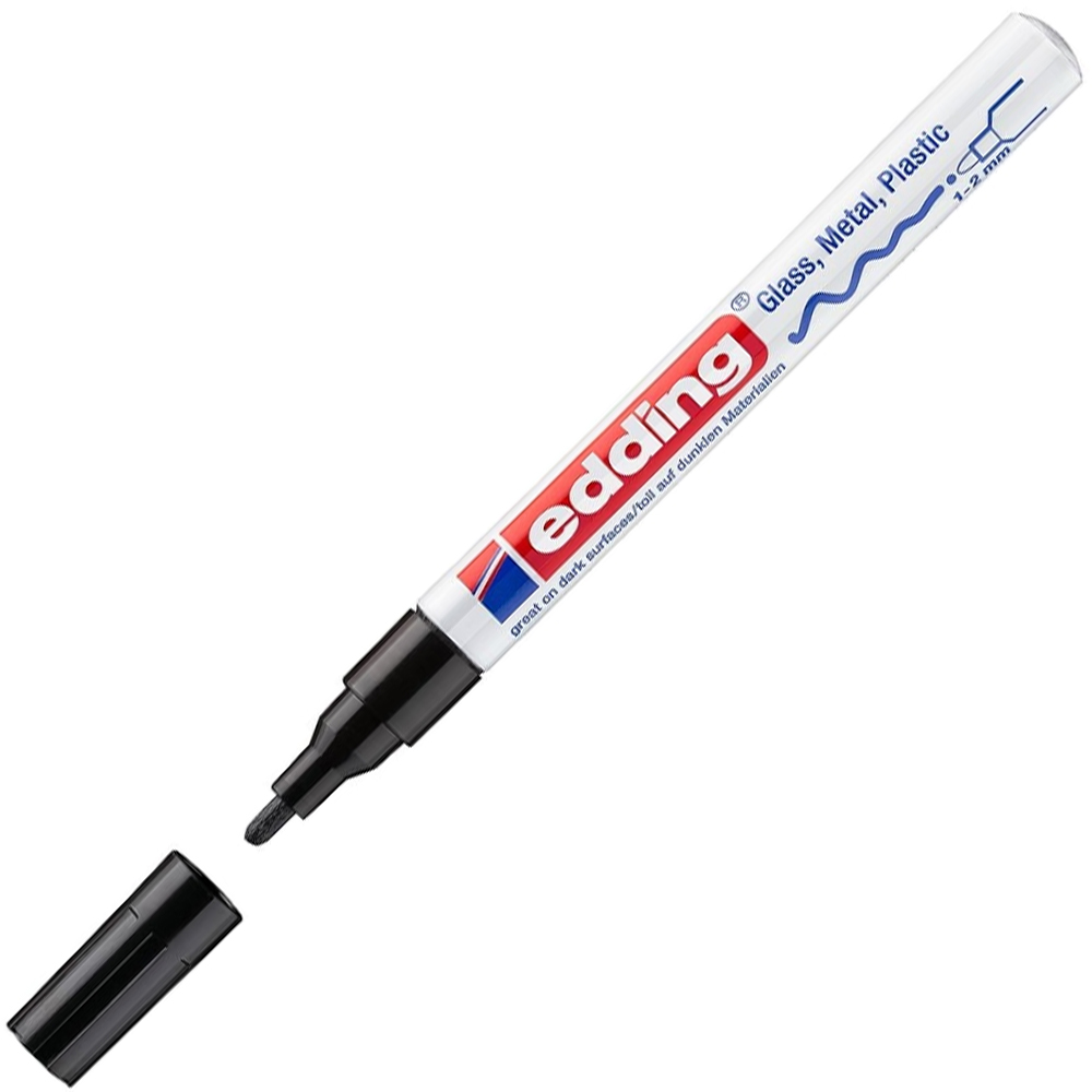 Edding Dekor Boya Yuvarlak Uçlu 1-2 MM Siyah 751CR