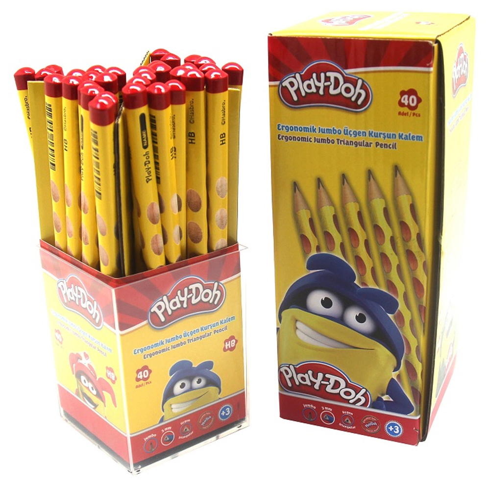 Play-Doh Kurşun Kalem Oluklu Jumbo Üçgen 40 Lı