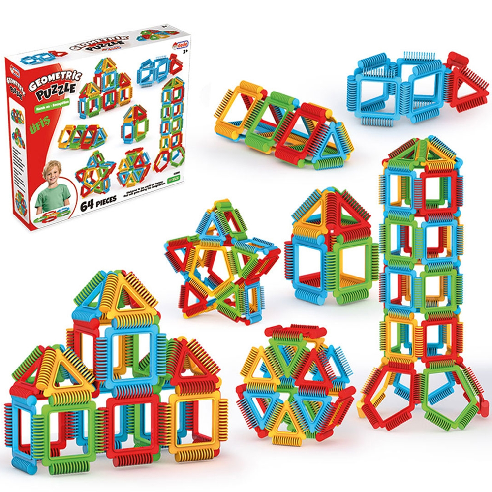 Dede Oyuncak Geometrik Puzzle 64 Parça