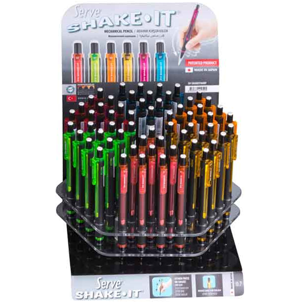 Serve Versatil Kalem Shake-İt 0.7 MM ( 60 Lı Stand ) SV-SHAKEIT60DP07